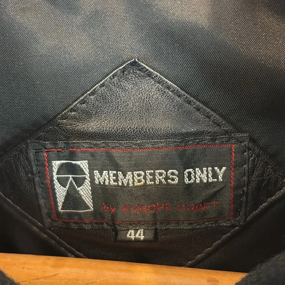 Vintage Members Only Soft Leather Motorcycle Bomber Jacket Size 44 Medium